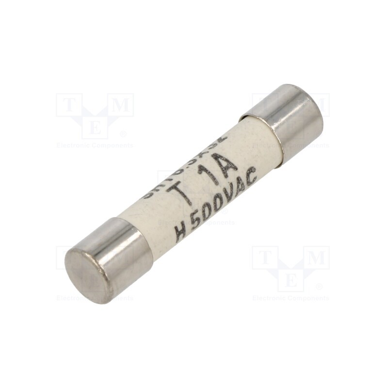 1 pcs x SCHURTER - 8020.5011.G - Fuse: fuse, time-lag, 1A, 500VAC, 400VDC, ceramic,cylindrical, SHT