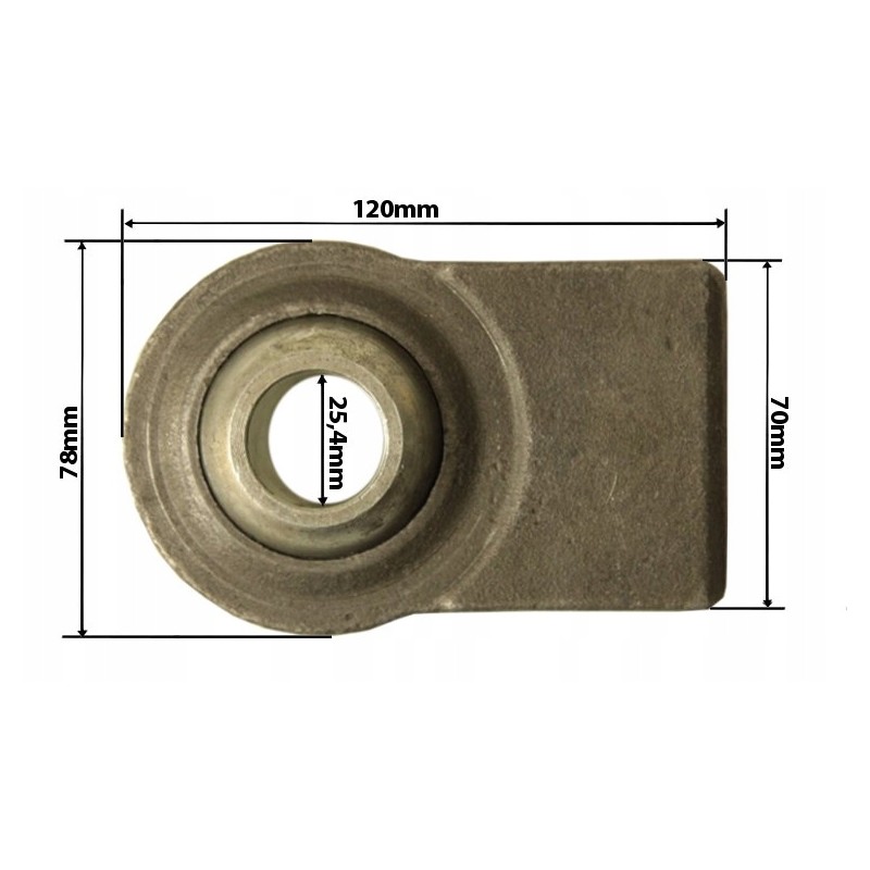 Ear end of the lift arm, diameter 25-4mm