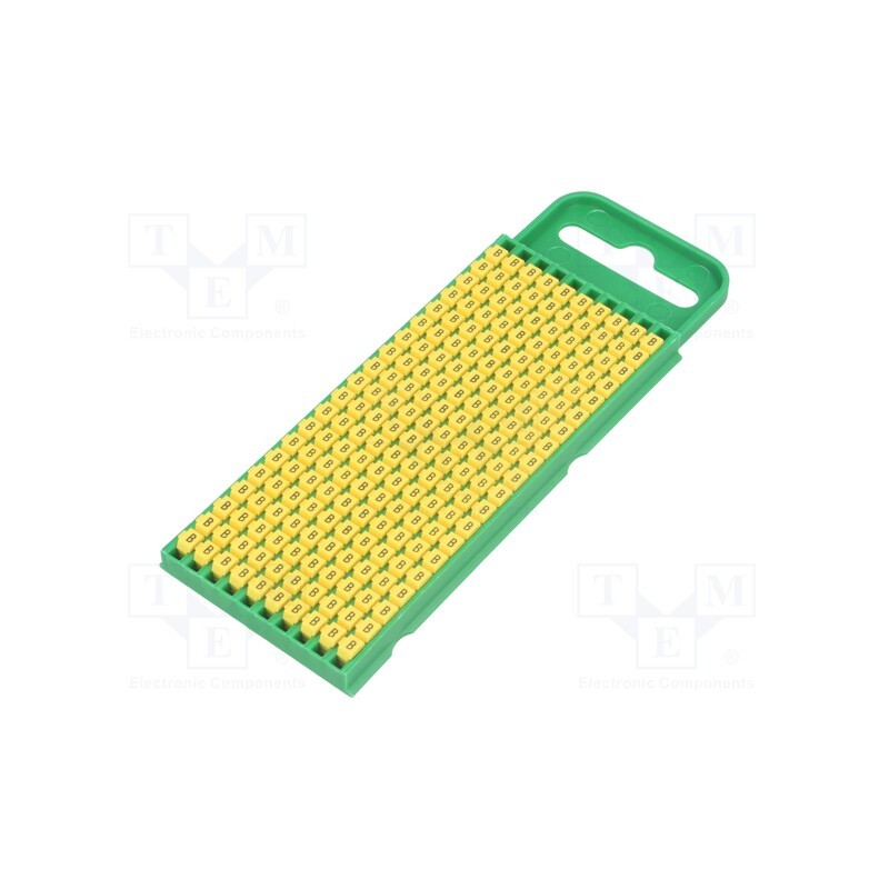 200 pcs x HELLERMANNTYTON - 561-00024 - Markers, Marking: B, 0.8÷2.2mm, polyamide, yellow, -40÷85°C, WIC