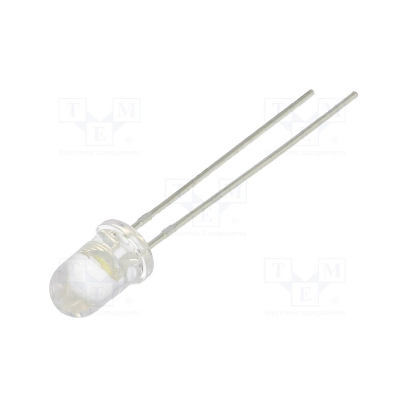 1 pcs x LUCKYLIGHT - LL-504WC2E-W2-3TC - LED, 5mm, white cold, 15800mcd, 20°, Front: convex, 2.8÷3.8V