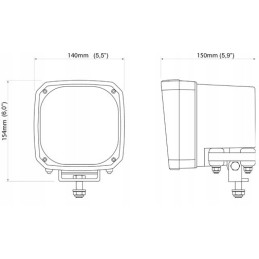 Work lamp nordic lights n400hid 24v 45w wideflood