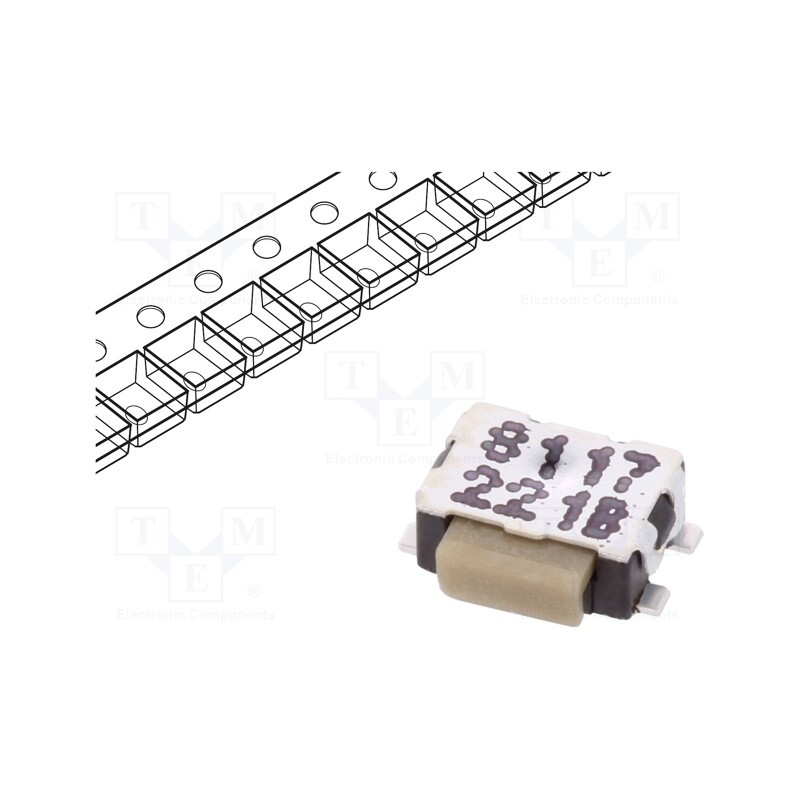 5 pcs x C&K - KMS221G LFS - Microswitch TACT, SPST-NO, Pos: 2, 0.05A/32VDC, angular,SMT, none
