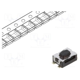 5 pcs x C&K - KMR221NGLFS - Microswitch TACT, SPST-NO, Pos: 2, 0.05A/32VDC, SMT, 2N, 1.9mm, IP40