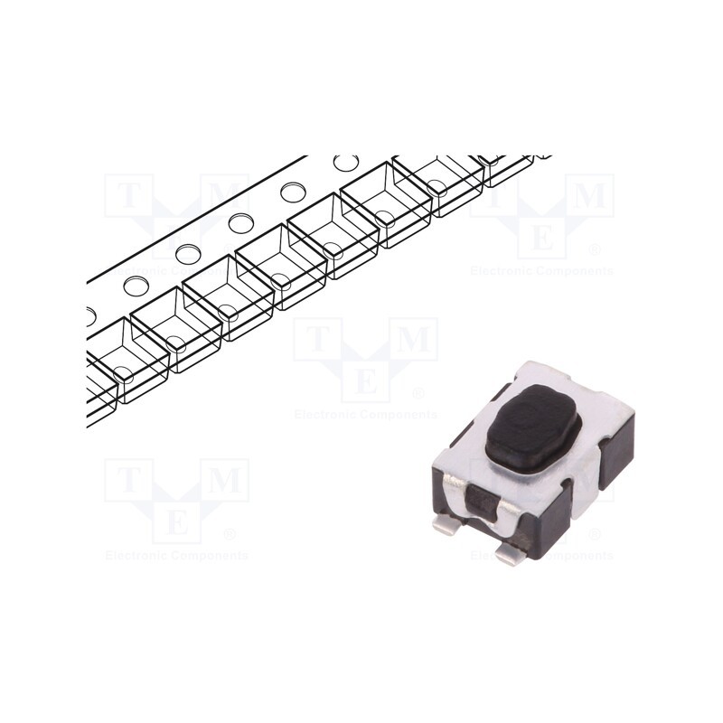 5 pcs x C&K - KMR241G LFS - Microswitch TACT, SPST-NO, Pos: 2, 0.05A/32VDC, SMT, none, 4N, 1.9mm