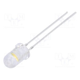 1 pcs x OPTOSUPPLY - OSM59V5B61A - LED, 5mm, white warm, 22000÷25000mcd, 60°, Front: convex, 7.8÷9.5V