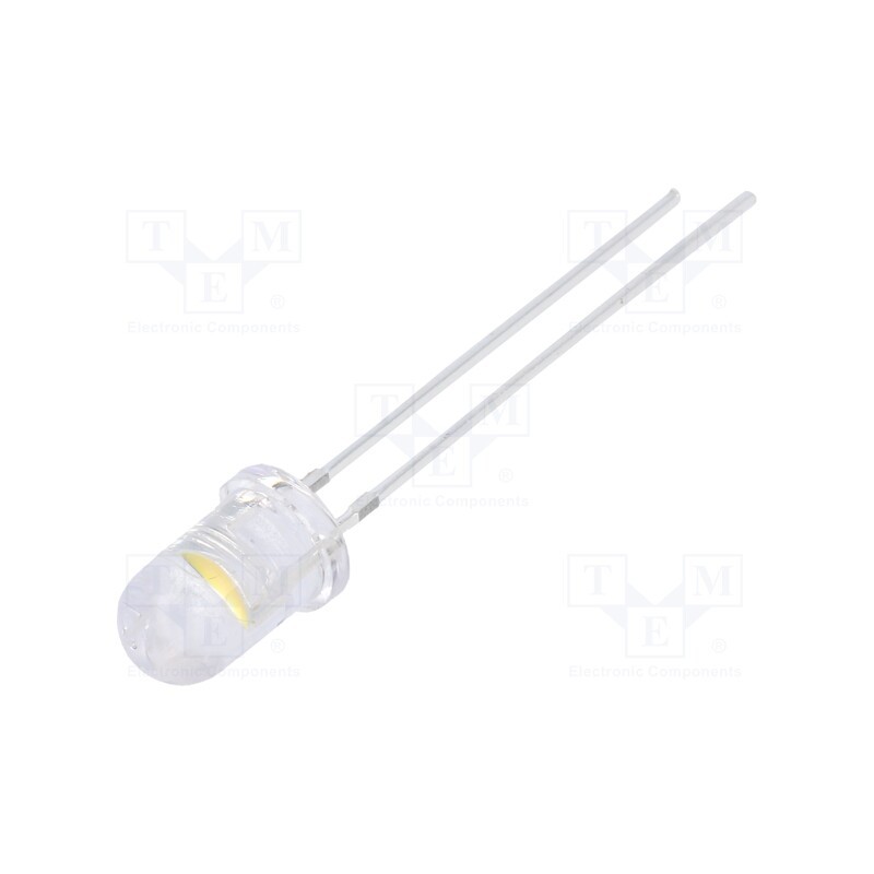 1 pcs x OPTOSUPPLY - OSM59V5B61A - LED, 5mm, white warm, 22000÷25000mcd, 60°, Front: convex, 7.8÷9.5V