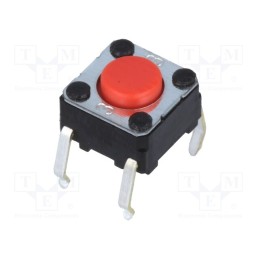 5 pcs x OMRON OCB - B3F-1006 - Microswitch TACT, SPST-NO, Pos: 2, 0.05A/24VDC, THT, none, 4.9N