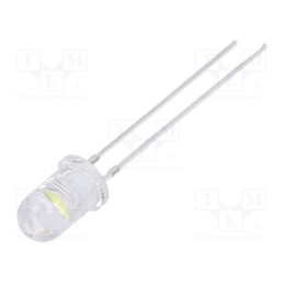 1 pcs x OPTOSUPPLY - OSW49V5B61A - LED, 5mm, white cold, 25000÷30000mcd, 60°, Front: convex, 7.8÷9.5V