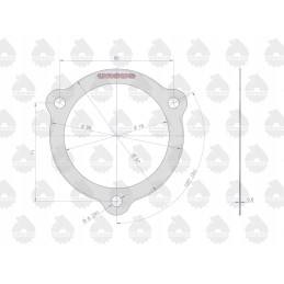 Cover gasket, clutch shaft, krazelite 0 8mm steel