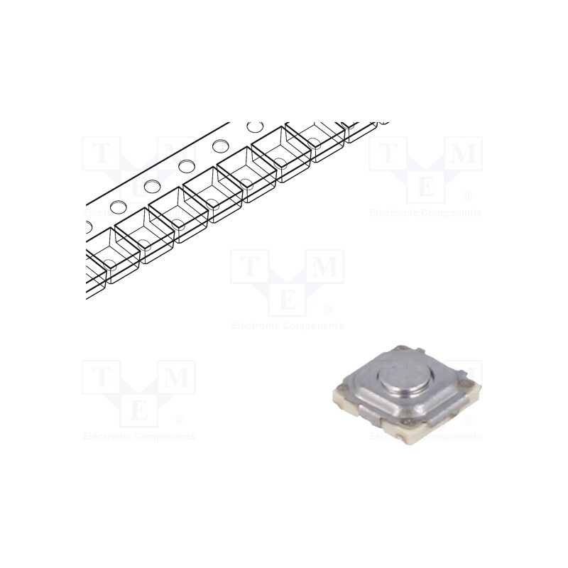 2 pcs x PANASONIC - EVQPLHA15 - Microswitch TACT, SPST, Pos: 2, 0.02A/15VDC, SMT, none, 1.6N, 1.5mm
