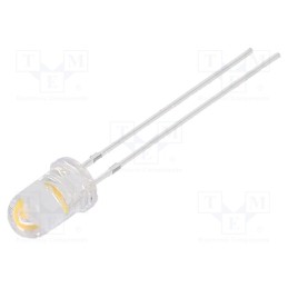1 pcs x OPTOSUPPLY - OSM59V5111A - LED, 5mm, white warm, 80000÷90000mcd, 15°, Front: convex, 7.8÷9.5V