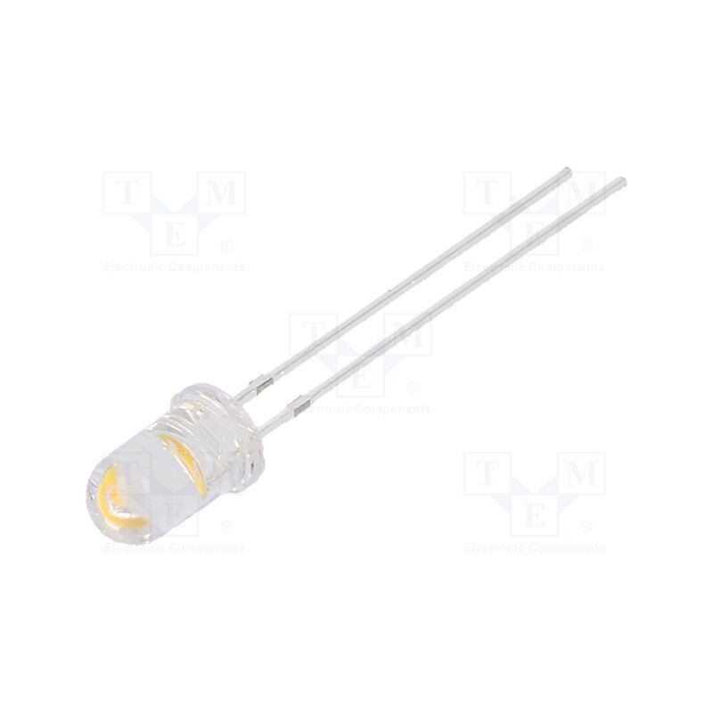 1 pcs x OPTOSUPPLY - OSM59V5111A - LED, 5mm, white warm, 80000÷90000mcd, 15°, Front: convex, 7.8÷9.5V