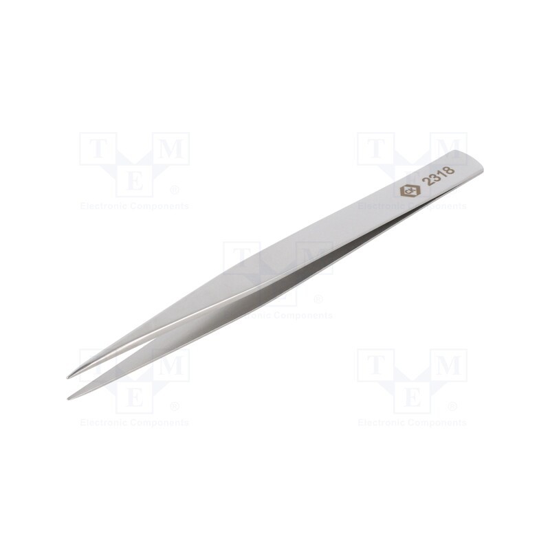 1 pcs x C.K - T2318 - Tweezers, 130mm, for precision works, Blade tip shape: sharp