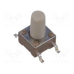 5 pcs x E-SWITCH - TL3301BF260QG - Microswitch TACT, SPST-NO, Pos: 2, 0.05A/12VDC, SMT, none, 2.55N