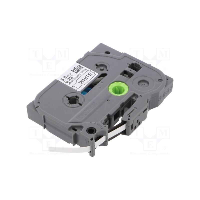 1 pcs x BROTHER - HSE-211E - Heat shrink sleeve, 5.2mm, 1.5m, white, Character colour: black