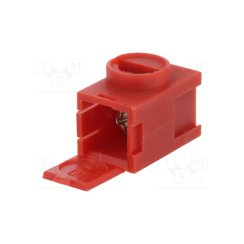 2 pcs x CLIFF - FCR79011 - Terminal block, ways: 1, 0.14÷2.5mm2, THT,screw terminal, red