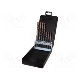 1 set x C.K - T3121 - Drill set, for concrete, steel, box, concrete, 7pcs.