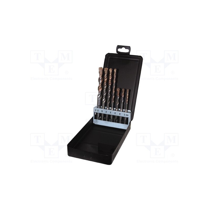 1 set x C.K - T3121 - Drill set, for concrete, steel, box, concrete, 7pcs.