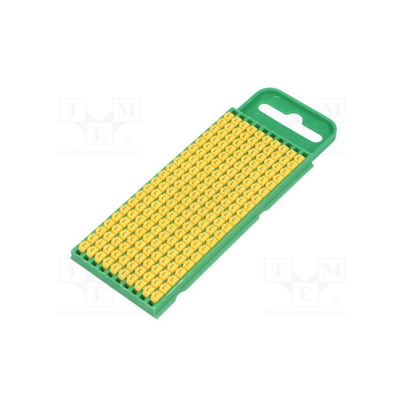 200 pcs x HELLERMANNTYTON - 561-00124 - Markers, Marking: L, 0.8÷2.2mm, polyamide, yellow, -40÷85°C, WIC