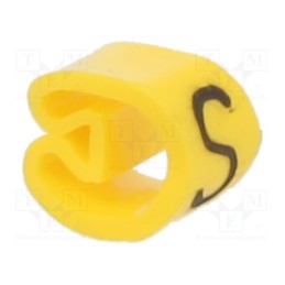 200 pcs x WEIDMu00dcLLER - CLI C 1-3 GE/SW S MP - Markers, Marking: S, 2.5÷5mm, PVC, yellow, -30÷80°C, leaded, CLI C