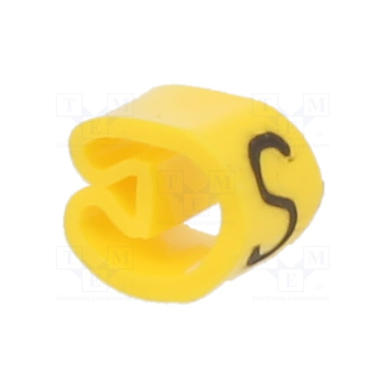200 pcs x WEIDMu00dcLLER - CLI C 1-3 GE/SW S MP - Markers, Marking: S, 2.5÷5mm, PVC, yellow, -30÷80°C, leaded, CLI C