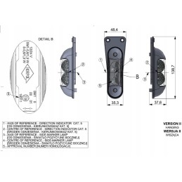 LED direction indicator, flasher, excavator loader
