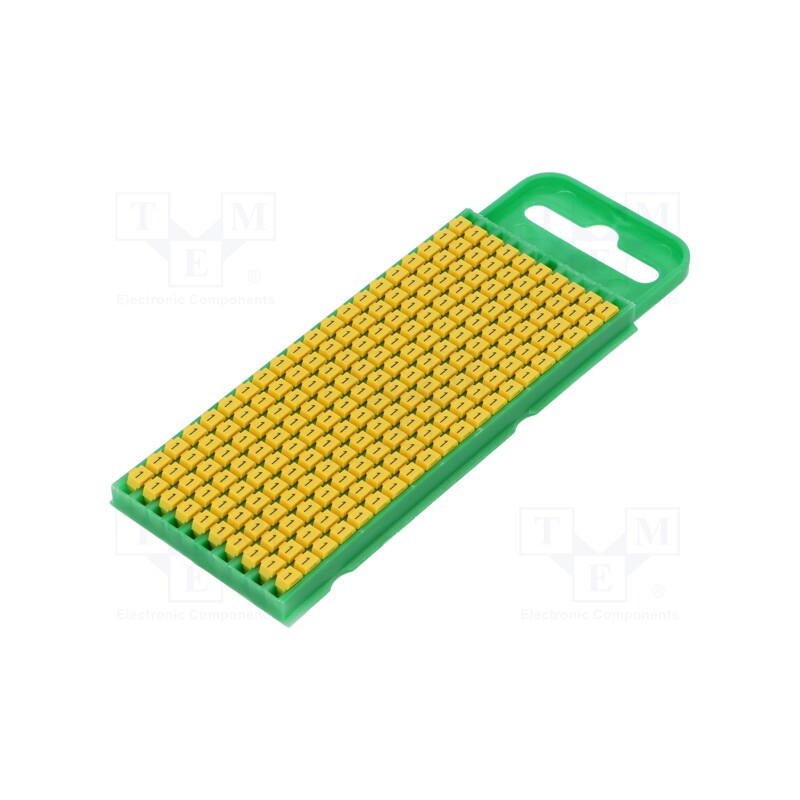 200 pcs x HELLERMANNTYTON - 561-00614 - Markers, Marking: 1, 0.8÷2.2mm, polyamide, yellow, -40÷85°C, WIC