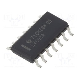 3 pcs x TEXAS INSTRUMENTS - SN74LVC02AD - IC: digital, NOR, Ch: 4, IN: 2, SMD, SO14, 1.65÷3.6VDC, -40÷125°C