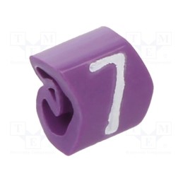 200 pcs x WEIDMu00dcLLER - CLI C 02-3 VI/WS 7 MP - Markers, Marking: 7, 1.3÷3mm, PVC, violet, -30÷80°C, leaded, CLI C