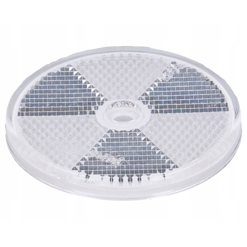 Round white reflector, screwed on, 60mm