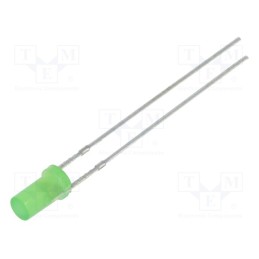 1 pcs x OPTOSUPPLY - OSPPD23NE4A - LED, 3mm, green, 750÷1120mcd, 140°, Front: flat, 2.7÷3.4V, -30÷85°C