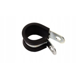 Band clamp with rubber insert, diameter 18mm