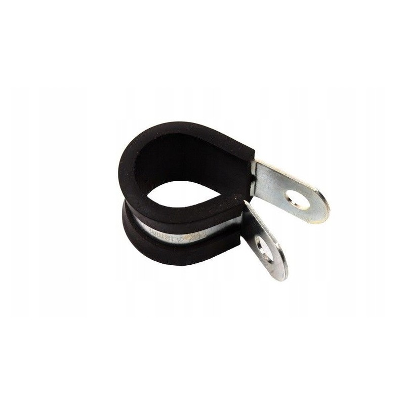 Band clamp with rubber insert, diameter 18mm