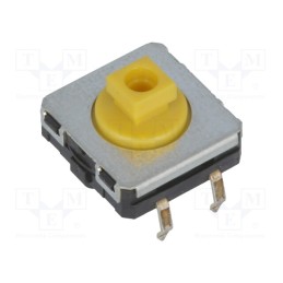 2 pcs x OMRON OCB - B3W-4055 - Microswitch TACT, SPST-NO, Pos: 2, 0.05A/24VDC, THT, none, 3.43N