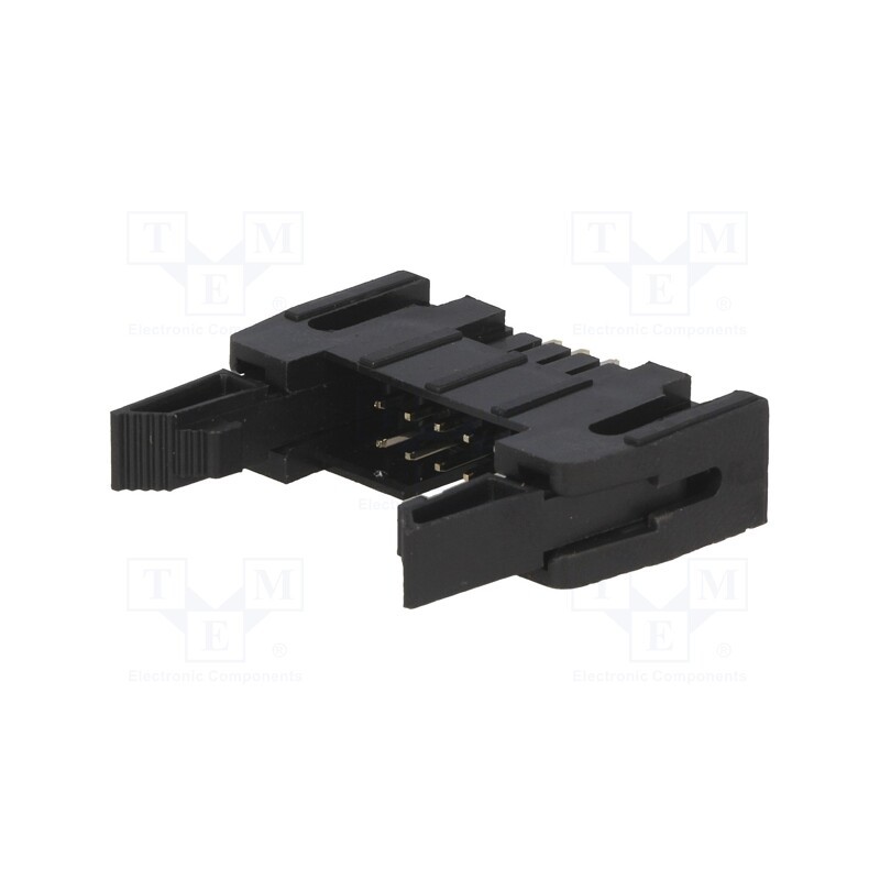 2 pcs x CONNFLY - DS1011-10SBSIB7-B - Socket, IDC, male, PIN: 10, straight, with ejector, THT, gold-plated