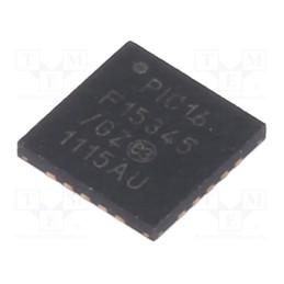 1 pcs x MICROCHIP TECHNOLOGY - PIC16F15345-I/GZ - IC: PIC microcontroller, 14kB, 32MHz, 2.3÷5.5VDC, SMD, UQFN20,