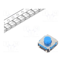 2 pcs x C&K - KSC701J LFS - Microswitch TACT, SPST-NO, Pos: 2, 0.05A/32VDC, SMT, none, 4.3mm