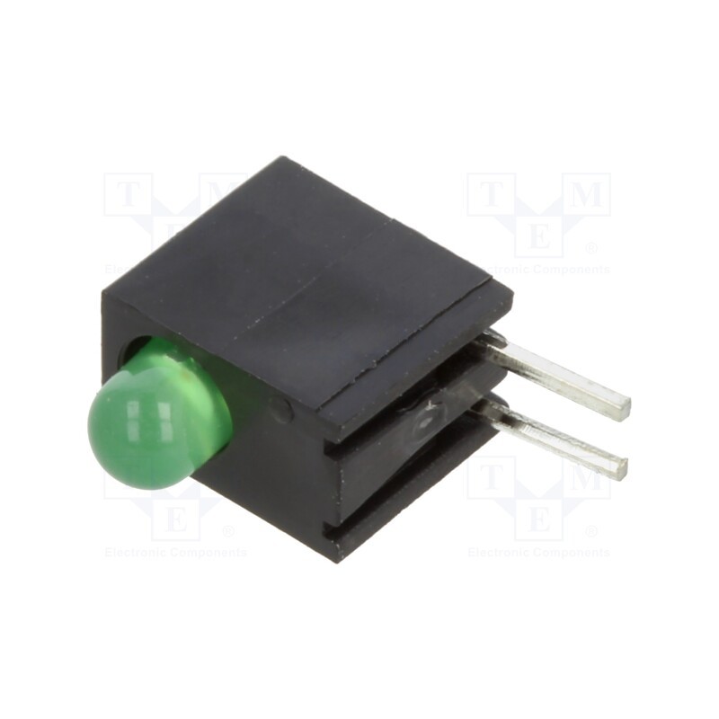 1 pcs x BIVAR - H101CGD - LED, in housing, green, 3mm, No.of diodes: 1, 20mA, Lens: diffused