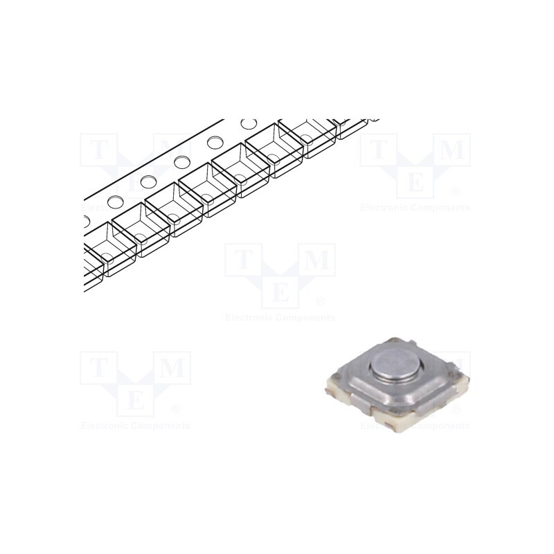 2 pcs x PANASONIC - EVQPLDA15 - Microswitch TACT, SPST, Pos: 2, 0.02A/15VDC, SMT, none, 1N, 1.5mm