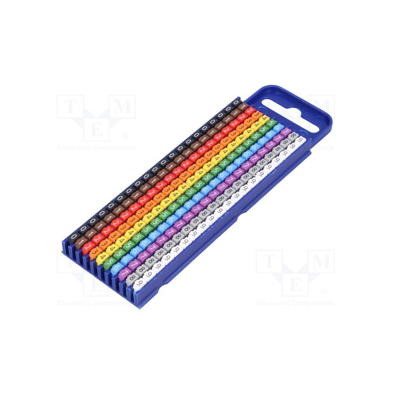 200 pcs x HELLERMANNTYTON - 561-02100 - Markers, Marking: 0, 1, 2, 3, 4, 5, 6, 7, 8, 9, 2.8÷3.8mm, WIC