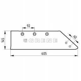 Blade for overlay 900x605mm spacing 92mm