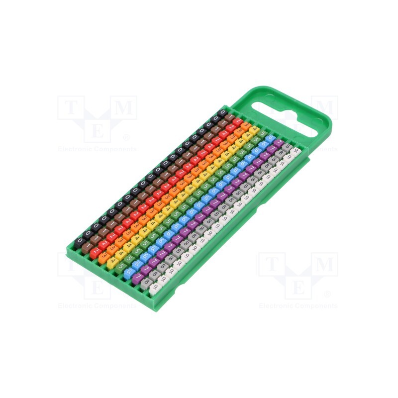 200 pcs x HELLERMANNTYTON - 561-00100 - Markers, Marking: 0, 1, 2, 3, 4, 5, 6, 7, 8, 9, 0.8÷2.2mm, WIC