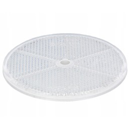 Round white reflector, screw-on, 84mm