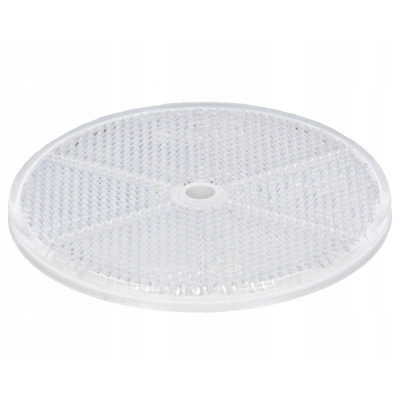 Round white reflector, screw-on, 84mm
