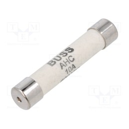 1 pcs x EATON/BUSSMANN - BK-AHC-10-R - Fuse: fuse, quick blow, 10A, 600VAC, ceramic,cylindrical, 6.3x32mm