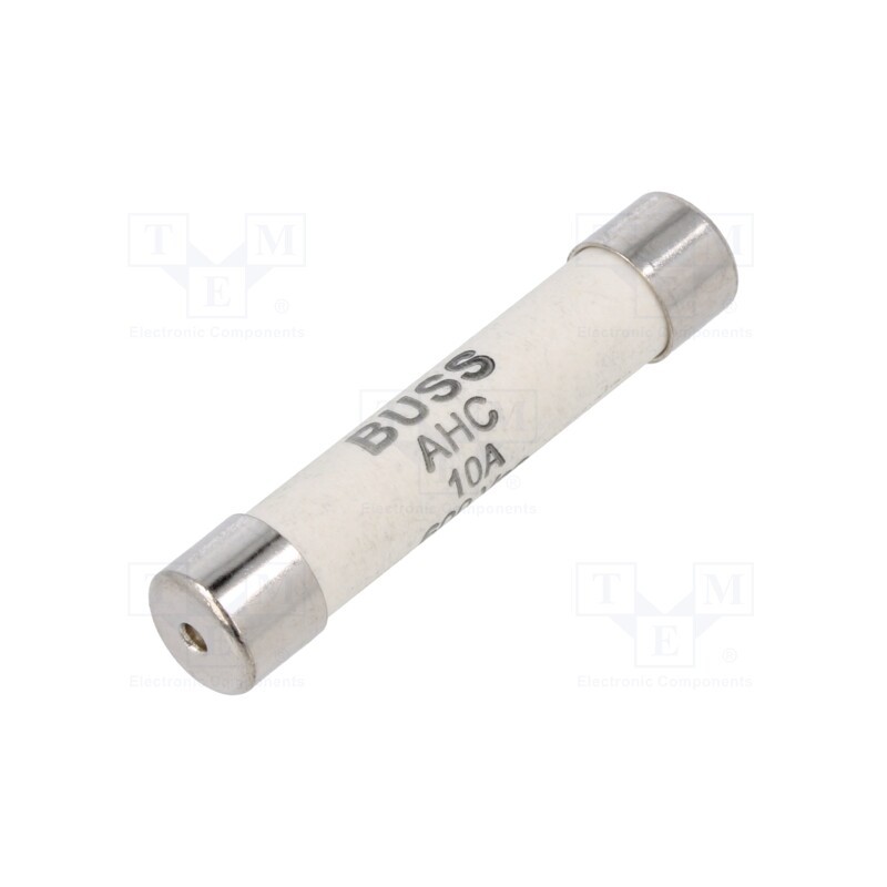 1 pcs x EATON/BUSSMANN - BK-AHC-10-R - Fuse: fuse, quick blow, 10A, 600VAC, ceramic,cylindrical, 6.3x32mm