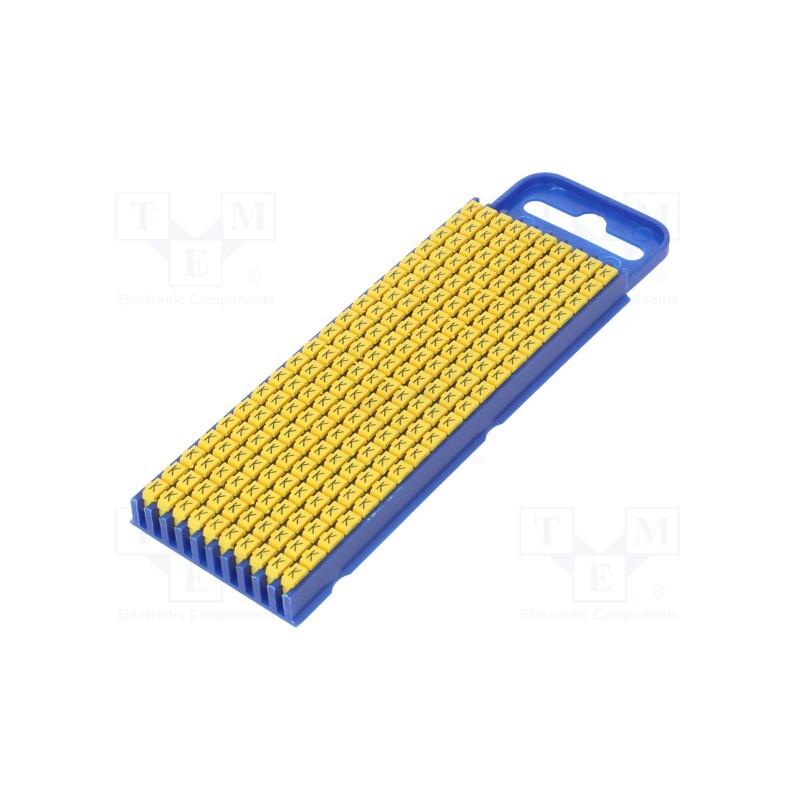 200 pcs x HELLERMANNTYTON - 561-02114 - Markers, Marking: K, 2.8÷3.8mm, polyamide, yellow, -40÷85°C, WIC