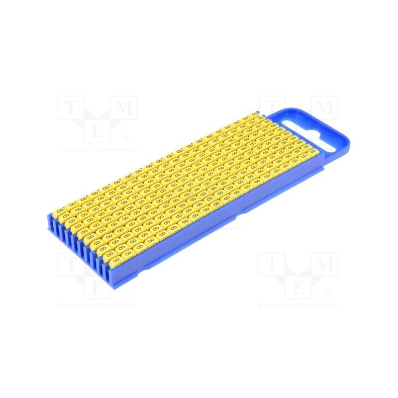 200 pcs x HELLERMANNTYTON - 561-02684 - Markers, Marking: 8, 2.8÷3.8mm, polyamide, yellow, -40÷85°C, WIC