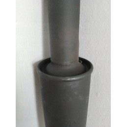 Round short painted muffler c 330 c 328 flap