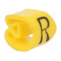 200 pcs x WEIDMu00dcLLER - CLI C 1-3 GE/SW R MP - Markers, Marking: R, 2.5÷5mm, PVC, yellow, -30÷80°C, leaded, CLI C
